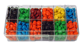 Candy Tackle Boxes, 12 Cavity, 25 Pack